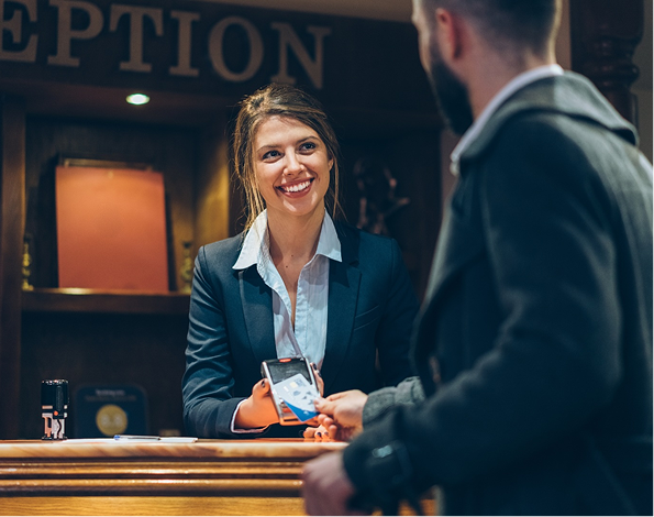Hotel reception payment
